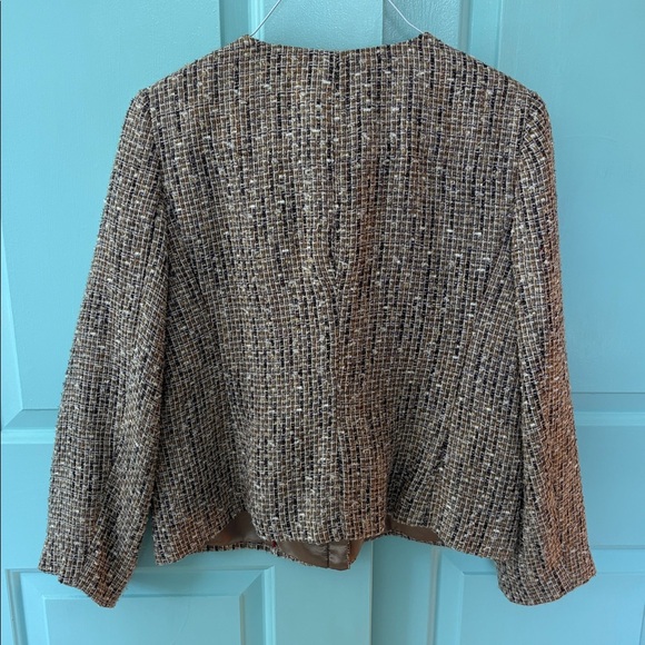 Talbots Gold Flecked Tweed Jacket - Picture 4 of 7